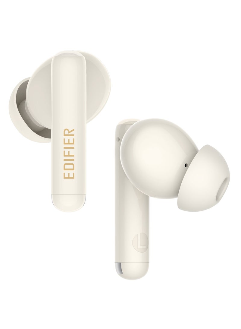EDIFIER X5 Pro Active Noise Cancelling Bluetooth Earbuds, 10mm Dynamic Drivers, 0.08s Low Latency, 31H Playtime (ANC On) / 22H (ANC Off), App Customization, AI-Enhanced Calls, Fast Charging, IP55 Waterproof, Powerful Bass, Game Mode Ivory - Image 2
