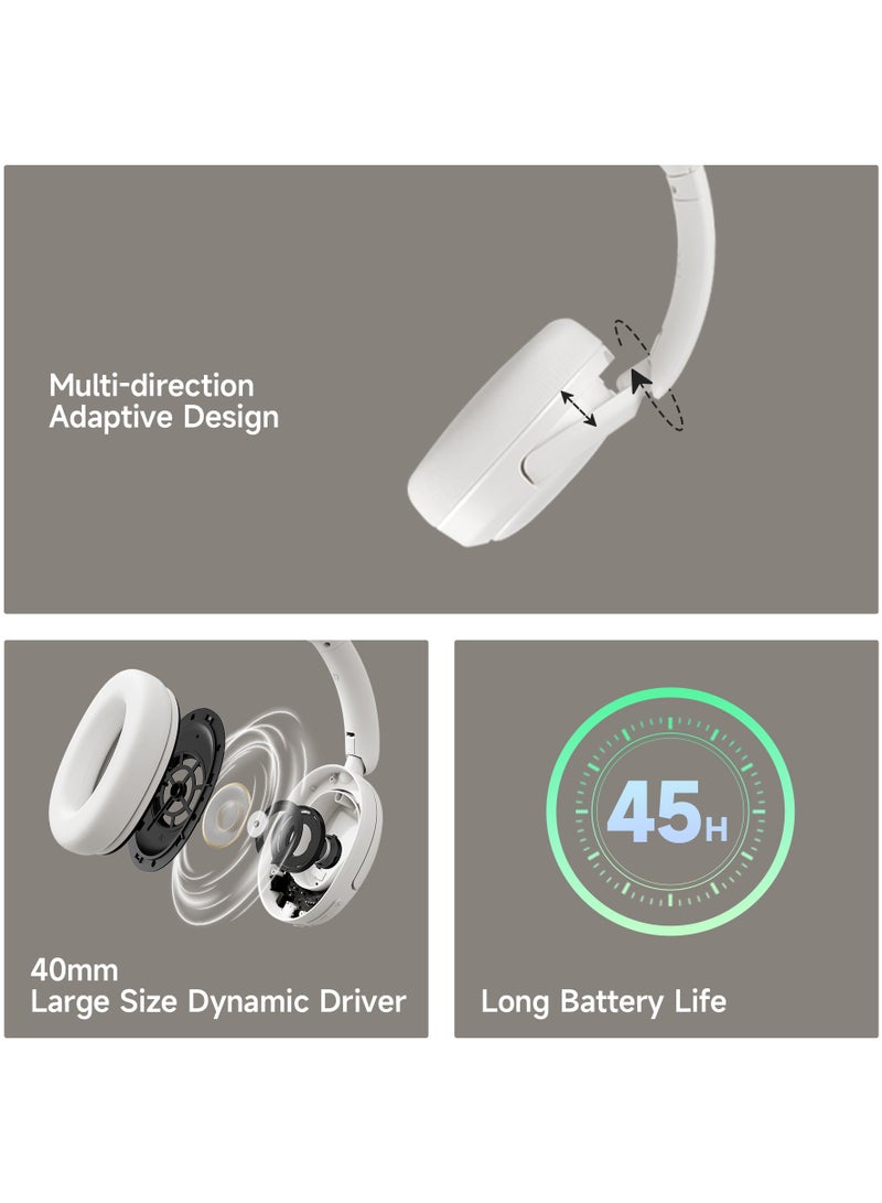 EDIFIER Wireless Over-Ear Bluetooth Headphones – Bluetooth 5.4, Foldable & Lightweight, 45H Battery Life, 40mm Drivers, Low Latency Black - Image 3