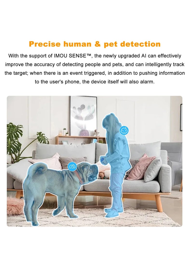 IMOU Ranger Dual 10MP Smart Full-color Wifi IP Camera, Wide View Dual Lens (5 MP Fixed Lens + 5 MP PT Lens) Built-in Microphone and Speaker, MicroSD Slot with AI/ 15m of Night Vision, Dual-channel Human & Pet Detection - Image 4