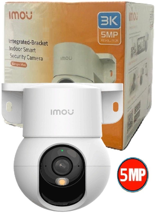 IMOU 5MP H.265 Wi-Fi 6 Pan & Tilt Camera, Smart Full-color Night Vision, Human Detection, Built-in Mic & Speaker, Cloud, 3.6 mm Lens Ranger Mini (IPC-K2MN-5H1WE) - Image 1