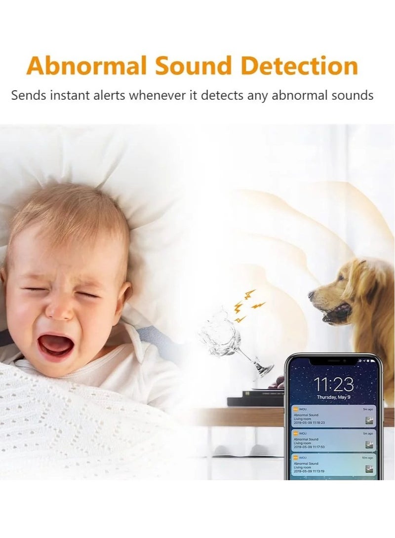 IMOU FHD 360 Degree Security Camera (Black), Supports Up to 256GB SD Card, WiFi and Ethernet Connection, Alexa Google Assistant, Human Detection, Night Vision Ranger2 (2 Pieces) 2MP - Image 4