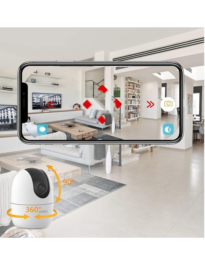IMOU FHD 360 Degree Security Camera (White), Supports Up to 256GB SD Card, WiFi and Ethernet Connection, Alexa Google Assistant, Human Detection, Night Vision Ranger2 (2 Pieces) 2MP - Image 5