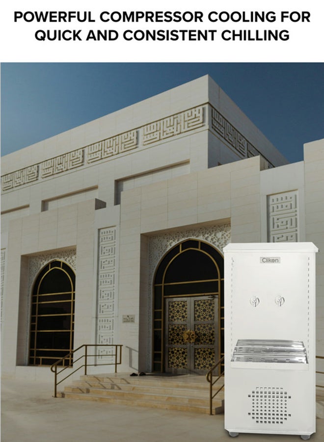 كليكون مبرد مياه من الفولاذ المقاوم للصدأ – 25 جالون، 2 صنبور، تبريد ثقيل (CK6106) - Image 4