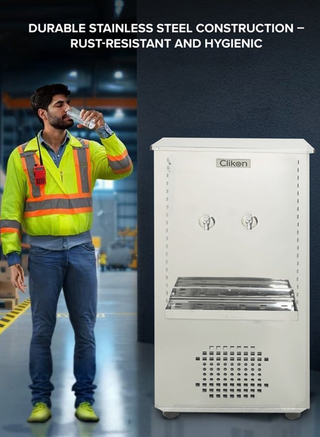 كليكون مبرد مياه من الفولاذ المقاوم للصدأ – 25 جالون، 2 صنبور، تبريد ثقيل (CK6106) - Image 2