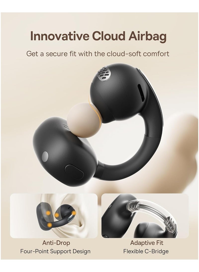 Baseus Bowie MC1 Open Ear Clip-On Earbuds, Adaptive Comfort with Anti-Drop Design, Impactful Sound with Adaptive Bass Boost, Adaptive Noise Cancelling Calls, IP57 Waterproof, 40H Playtime, Lightweight Black - Image 3