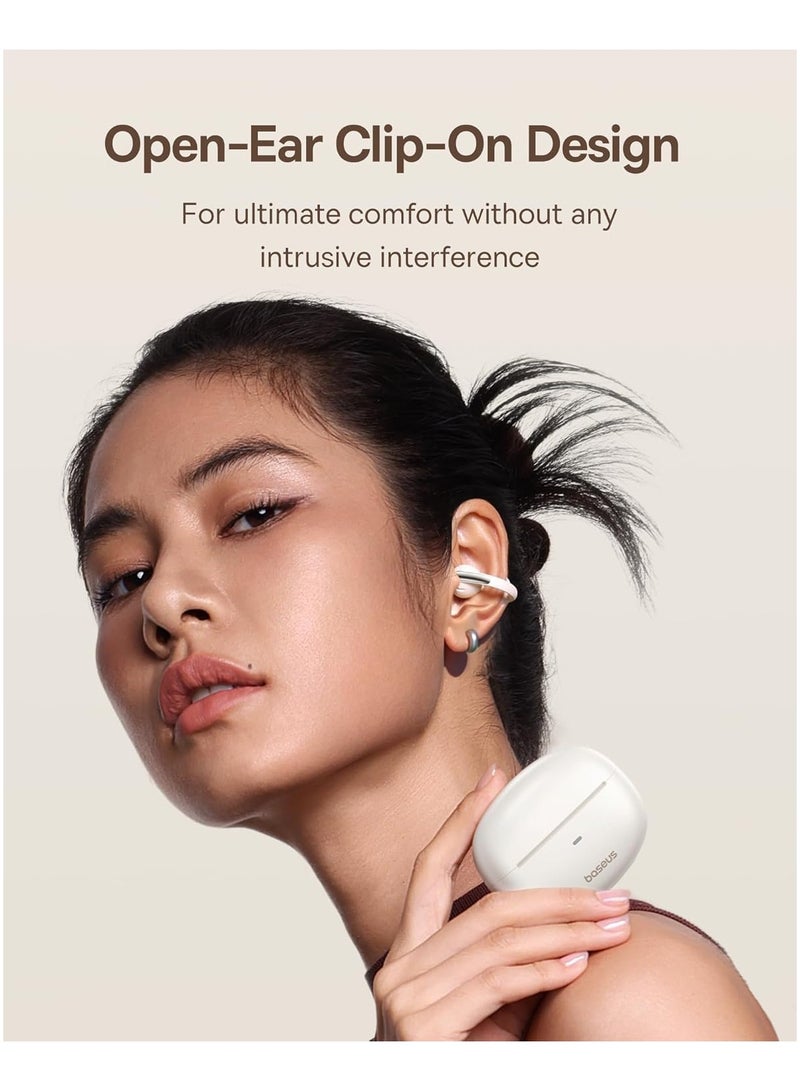 Baseus Bowie MC1 Open Ear Clip-On Earbuds, Adaptive Comfort with Anti-Drop Design, Impactful Sound with Adaptive Bass Boost, Adaptive Noise Cancelling Calls, IP57 Waterproof, 40H Playtime, Lightweight Black - Image 2
