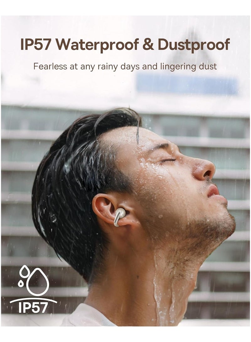 Baseus Bowie MC1 Open Ear Clip-On Earbuds, Adaptive Comfort with Anti-Drop Design, Impactful Sound with Adaptive Bass Boost, Adaptive Noise Cancelling Calls, IP57 Waterproof, 40H Playtime, Lightweight Black - Image 4