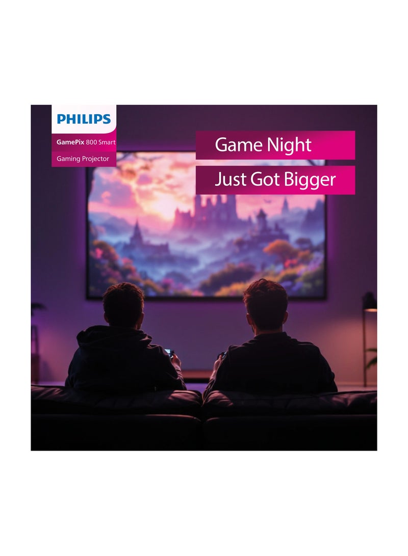 Philips GamePix 800 Smart Gaming Projector GMX800/INT Black - Image 4