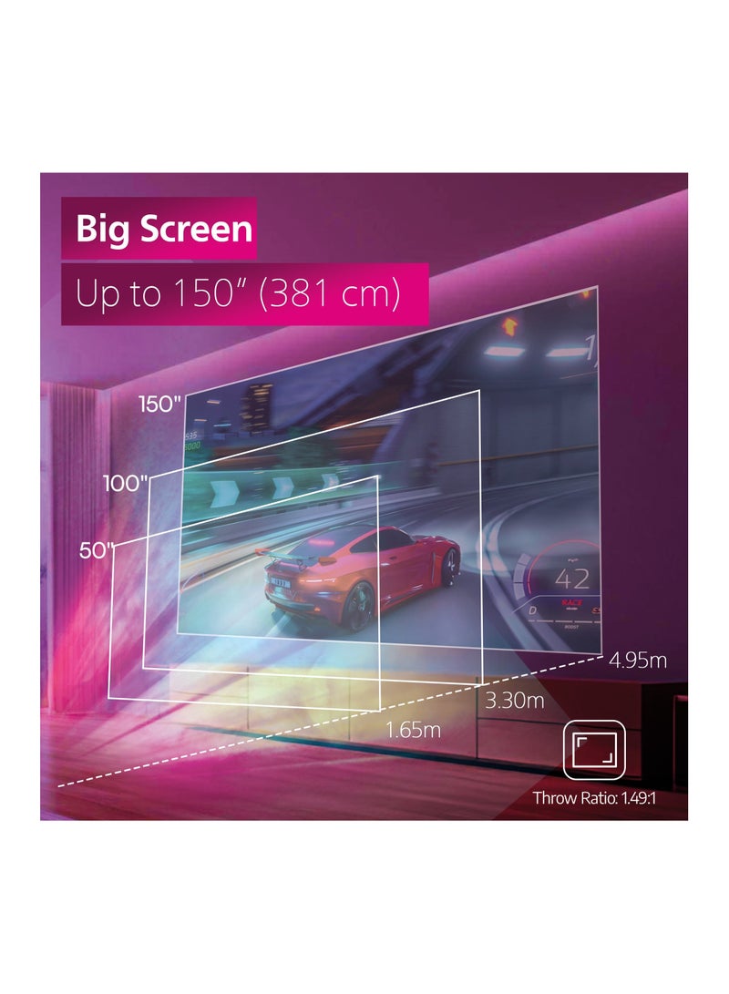 Philips GamePix 800 Smart Gaming Projector GMX800/INT Black - Image 3