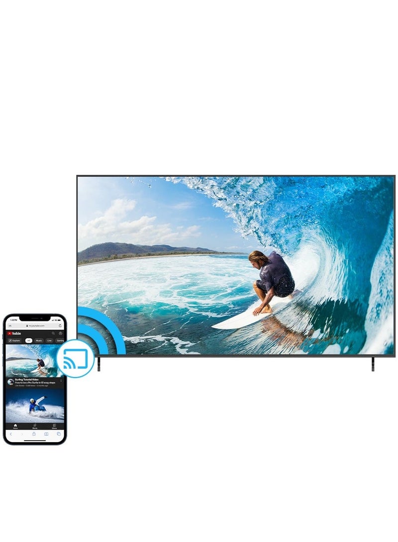 دانسات تلفاز ذكي أندرويد 65 بوصة Ultra HD 4K مع حامل جداري وجهاز استقبال داخلي DTD65 فضي - Image 3