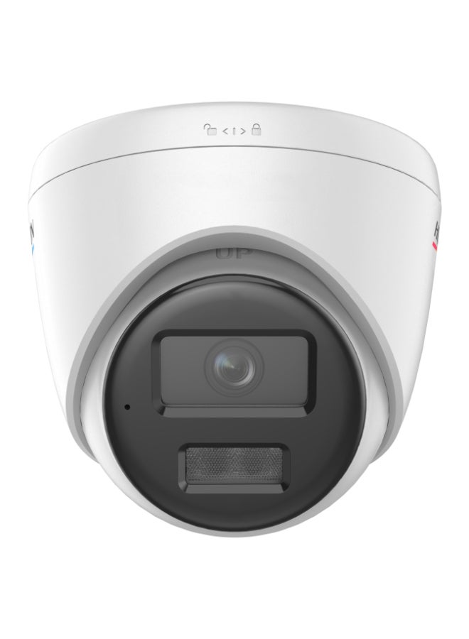 HIKVISION 4MP ColorVu IP Turret Camera, 2.8mm Fixed Lens, Smart Hybrid Light (IR + White LED), Up to 30m Night Vision, Motion Detection 2.0 (Human & Vehicle Classification), Built-in Microphone, 120dB WDR, BLC, 3D DNR, IP67 Weatherproof, PoE, ONVIF | DS-2CD1347G2H-LIU - Image 1