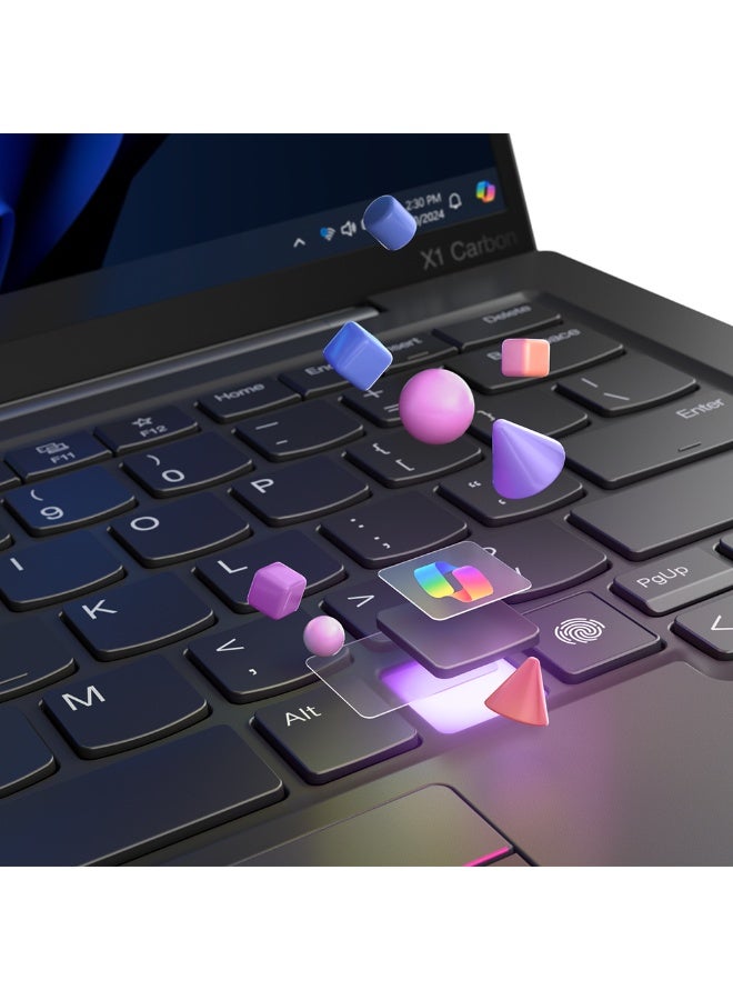Lenovo ThinkPad X1 Carbon Gen 13 Laptop With 14 Inch OLED (2880x1800) Display, Core Ultra 7-258V Processor/32GB RAM DDR5/1TB SSD/Intel Iris Xe Graphics/Window 11 Pro/Aura Edition English/Arabic Eclipse Black - Image 5