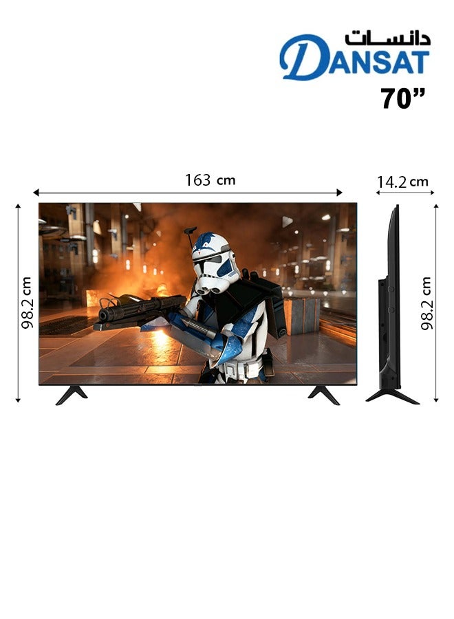دانسات شاشة 70 بوصة - QLED - ذكية 4K - webOS - تدعم التحكم عن بعد الأصلي لمعظم التطبيقات - سوداء - DTQ70UWS - Image 2