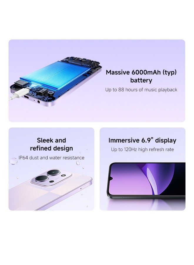 Xiaomi Redmi 15C Dual SIM Dusk Purple 8GB RAM 256GB 5G - Global Version - Image 3