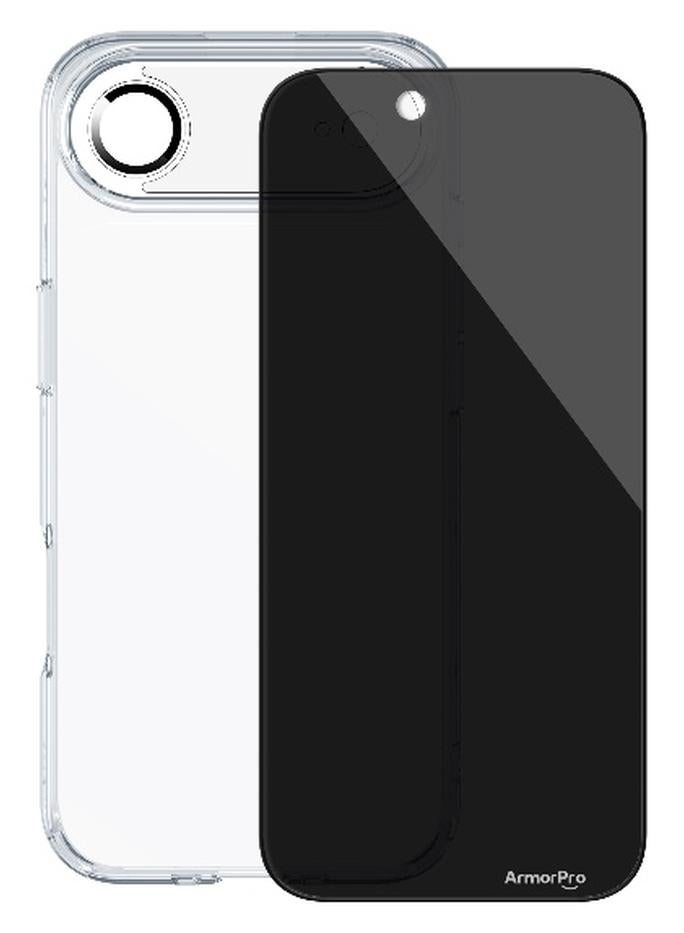 ArmorPro 4-in-1 Privacy Combo for iPhone 17 Air Privacy tempered glass camera lens protector clear shockproof case and camera cover shield providing anti spy protection shatter resistance and refined transparency clear - Image 1
