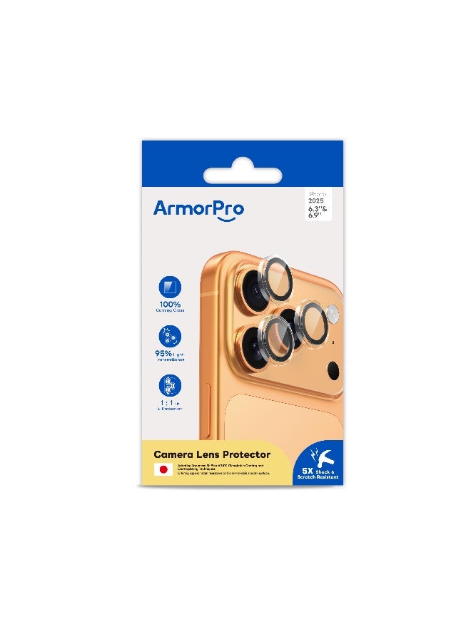 ارمور برو واقي عدسة كاميرا ArmorPro شفاف لهواتف iPhone 17 Pro و 17 Pro Max - Image 2