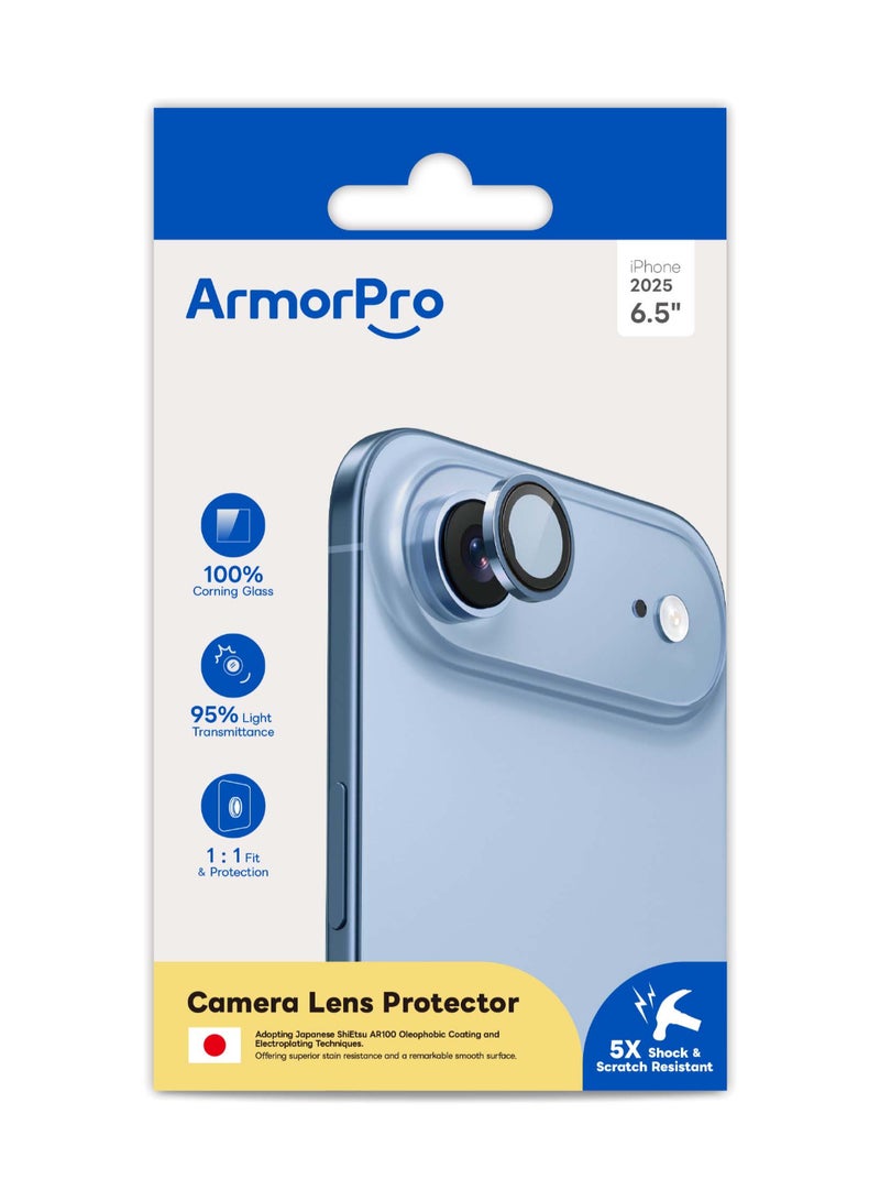 ArmorPro Camera Lens Protector Blue for iPhone 17 Air Stylish blue tempered glass lens guard 9H hardness anti scratch and anti fingerprint coating for reliable camera defense Blue - Image 2