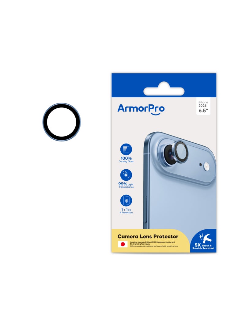 ArmorPro Camera Lens Protector Blue for iPhone 17 Air Stylish blue tempered glass lens guard 9H hardness anti scratch and anti fingerprint coating for reliable camera defense Blue - Image 3
