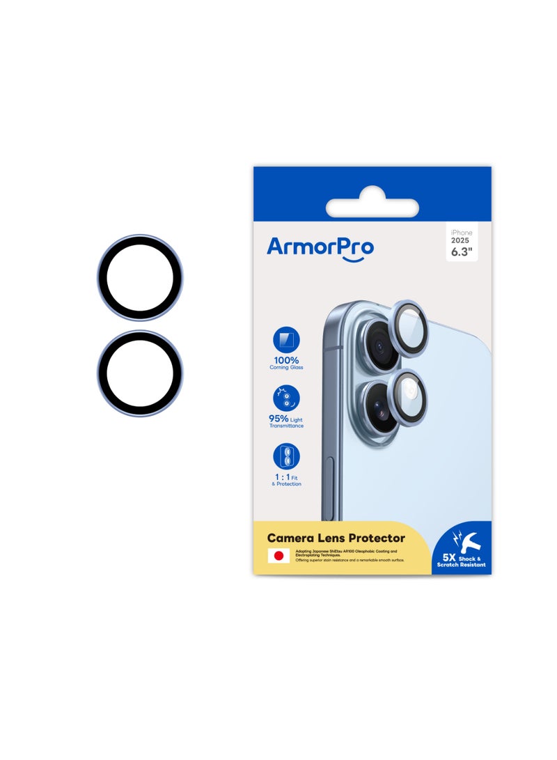 ارمور برو واقي عدسة كاميرا ArmorPro باللون الأزرق الفاتح لهاتف iPhone 17 - Image 3