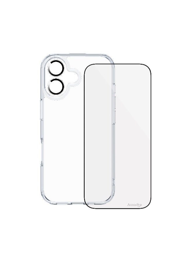 ارمور برو طقم ArmorPro أساسي 3 في 1 (واقي شاشة عالي الدقة + عدسة كاميرا + غطاء شفاف) لهاتف iPhone 17 - Image 1