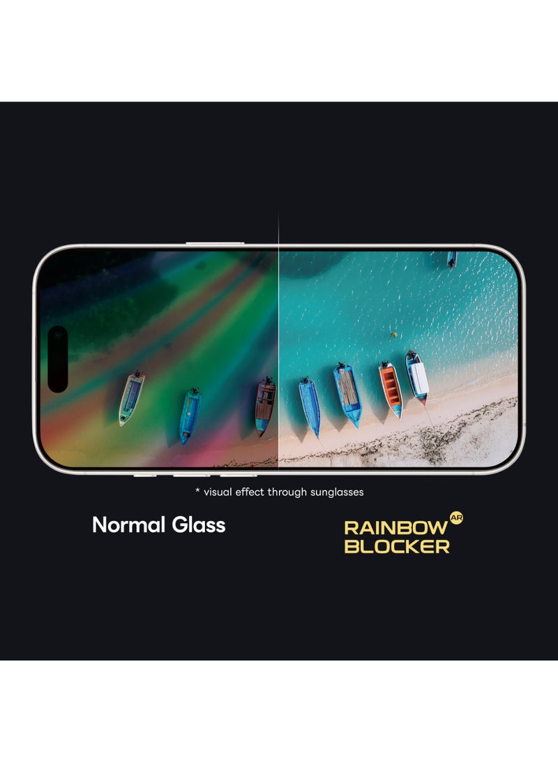 ارمور برو واقي شاشة ArmorPro RainbowBlocker عالي الدقة AR + مضاد للانعكاس لهاتف iPhone 17 Pro Max - Image 4