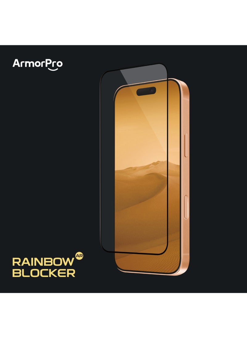 ارمور برو واقي شاشة ArmorPro RainbowBlocker عالي الدقة AR + مضاد للانعكاس لهاتف iPhone 17 Pro Max - Image 2