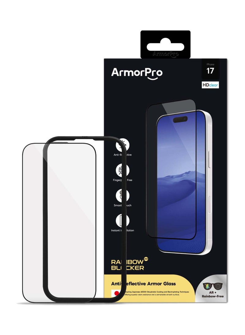 ارمور برو واقي شاشة ArmorPro RainbowBlocker عالي الدقة AR + مضاد للانعكاس لهاتف iPhone 17 - Image 1