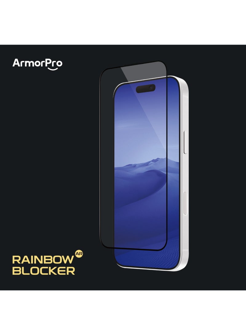 ارمور برو واقي شاشة ArmorPro RainbowBlocker عالي الدقة AR + مضاد للانعكاس لهاتف iPhone 17 - Image 2