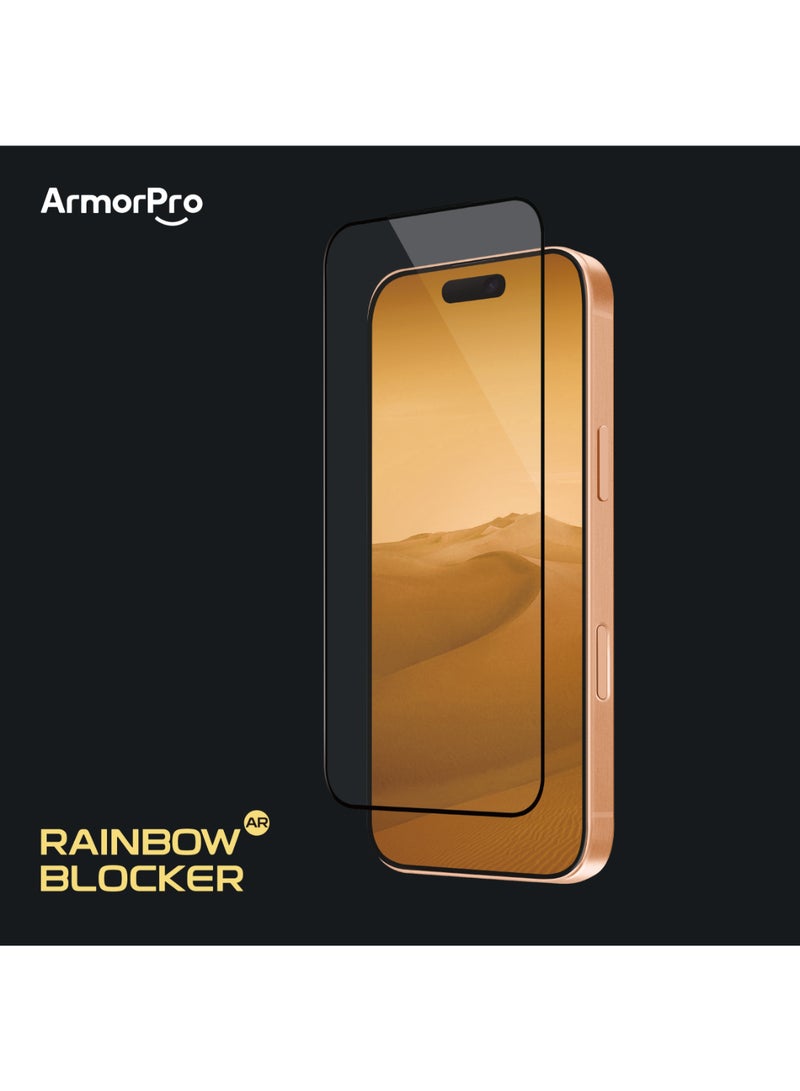 ارمور برو واقي شاشة ArmorPro RainbowBlocker عالي الدقة AR + مضاد للانعكاس لهاتف iPhone 17 Pro - Image 2