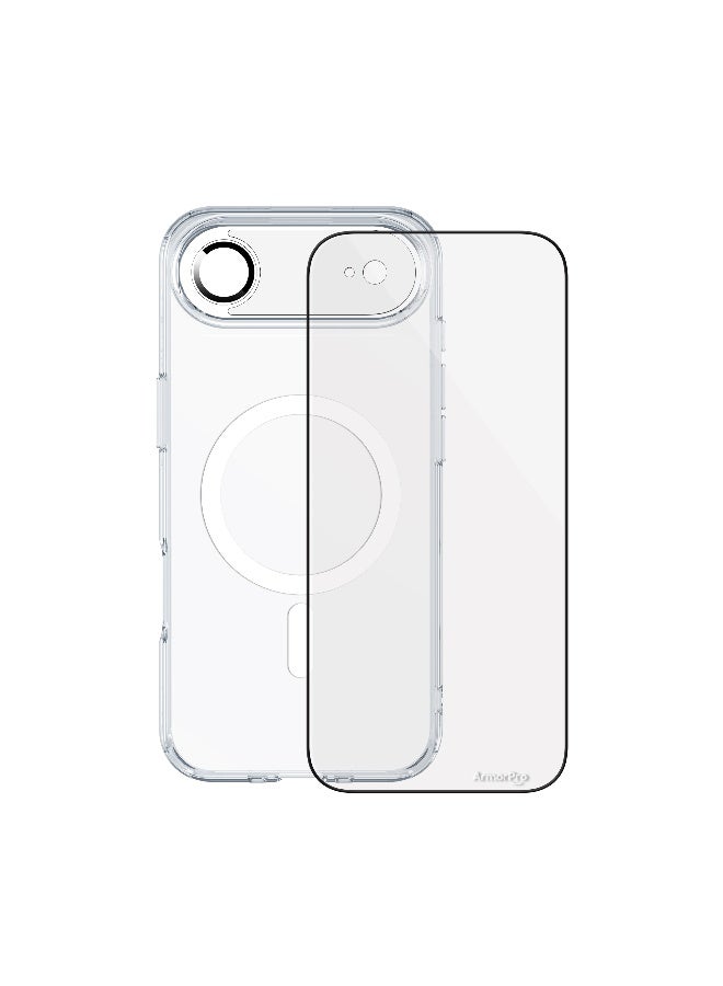 ارمور برو طقم ArmorPro أساسي 4 في 1 (واقي شاشة عالي الدقة + عدسة كاميرا + غطاء حماية للكاميرا + غطاء شفاف مع MagSafe) لهاتف iPhone 17 Air - Image 1