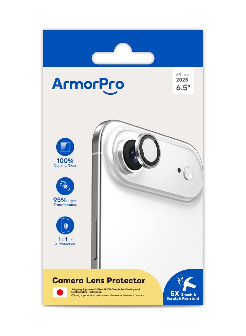 ArmorPro Camera Lens Protector Silver for iPhone 17 Air Silver lens protector crafted from tempered glass anti scratch and precision fit for seamless camera performance Grey - Image 2