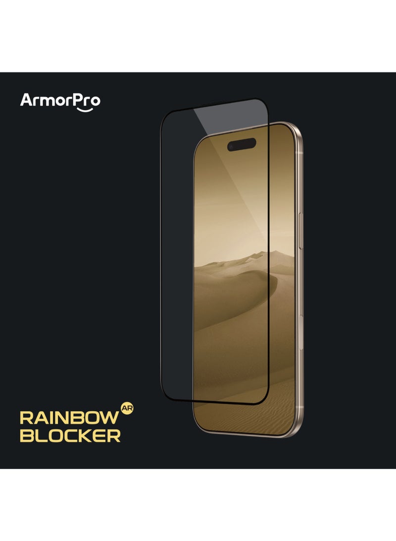 ارمور برو واقي شاشة ArmorPro RainbowBlocker عالي الدقة AR + مضاد للانعكاس لهاتف iPhone 17 Air - Image 2