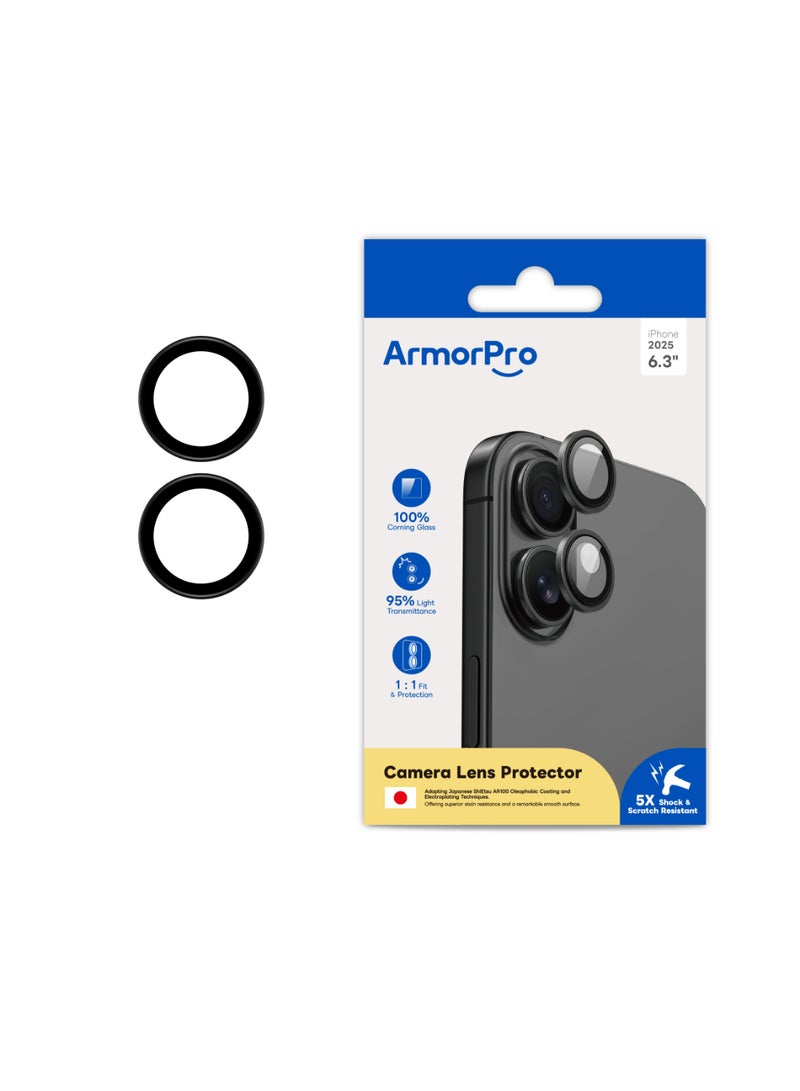 ارمور برو واقي عدسة كاميرا ArmorPro باللون الأسود لهاتف iPhone 17 - Image 3