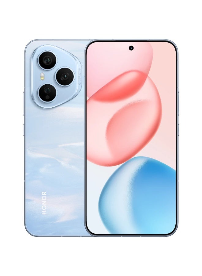 هونور هاتف ذكي 400 برو 5G، كاميرا سوبر زوم 200 ميجابكسل مع الذكاء الاصطناعي، 6.55 بوصة، 12 جيجابايت + 512 جيجابايت، شاشة فائقة السطوع 5000 نيت، مقاومة للماء IP69، شريحتين، أندرويد 15، AMOLED 120HZ، تحديث OTA NFC باللون الأزرق مع متجر جوجل بلاي - Image 2