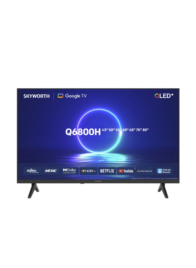 سكاي ورث تلفزيون ذكي 60 بوصة 4K QLED+، وضع الحماية للعين، نظام Google TV، ميزة العثور على الريموت، دعم للذكاء الاصطناعي، وضع الألعاب، 120 هرتز وتقنيات Dolby Vision وDolby Atmos وHDR10+، 2025، ضمان سنتين، موديل 60Q6800H، أسود 60Q6800H أسود - Image 3