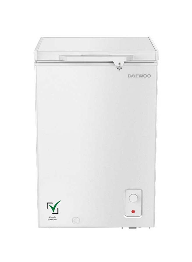 دايو 95L Chest Freezer, Single Door with storage basket, High Efficiency Cooling, Adjustable Temperature, Freezer to Fridge Convertible Option, 95 L 101 kW DCF-150 white