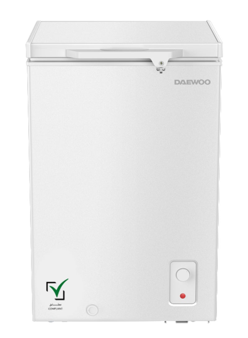 DAEWOO 95L Chest Freezer, Single Door with storage basket, High Efficiency Cooling, Adjustable Temperature, Freezer to Fridge Convertible Option, 95 L 101 kW DCF-150 white - Image 1