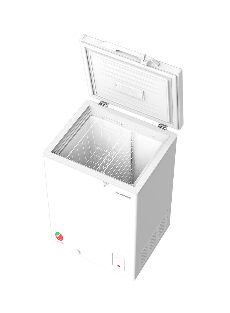 DAEWOO 95L Chest Freezer, Single Door with storage basket, High Efficiency Cooling, Adjustable Temperature, Freezer to Fridge Convertible Option, 95 L 101 kW DCF-150 white - Image 2
