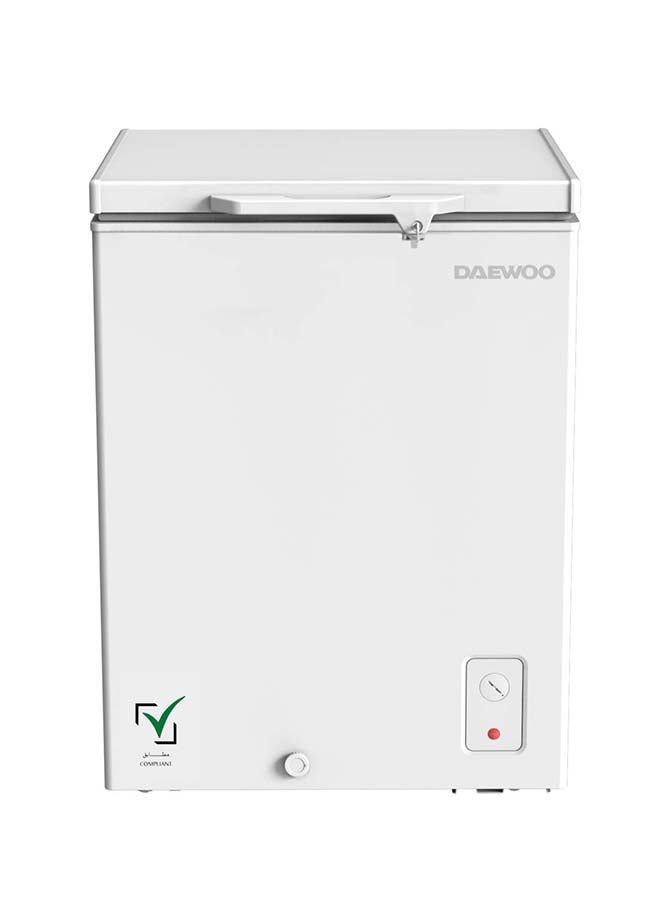 DAEWOO 142L Chest Freezer, Single Door storage basket, High Efficiency Cooling, Adjustable Temperature, Freezer to Fridge Convertible Option, 142 L 114 kW DCF-180 white