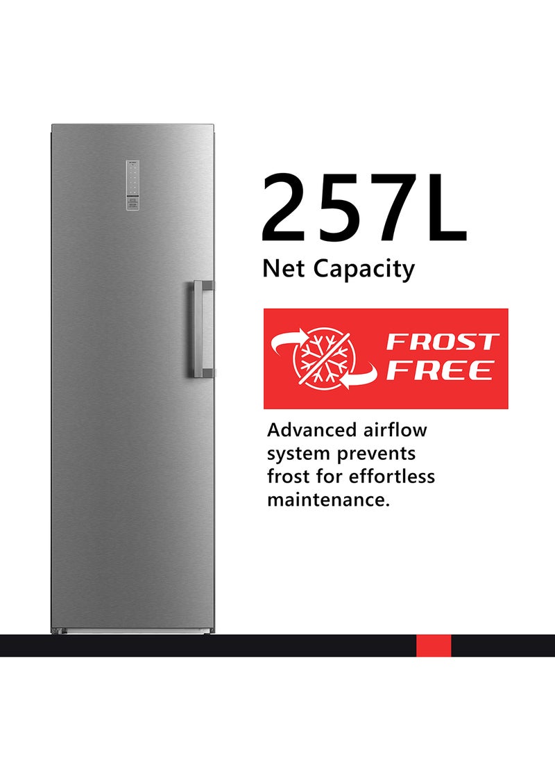 DAEWOO 392L Gross / 257L Net Capacity Upright Freezer, Frost-Free Convertible Freezer/Fridge, Multi-Function, Premium Stainless Steel Design, 257 L 511 kW DUF-392S silver - Image 3