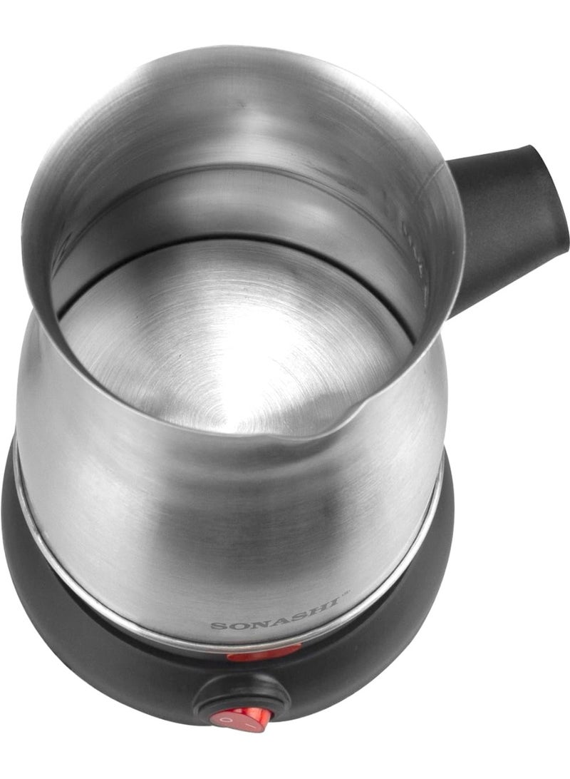 سوناشي صانعة قهوة بالتنقيط سعة 0.75 لتر مع مجموعة صانعة قهوة تركية سعة 800 مل، صانعة قهوة مع فلتر دائم ووظيفة مضادة للتنقيط، صانعة قهوة تركية بقاعدة لاسلكية بزاوية 360 درجة ومقبض قابل للإزالة، SCG-4007 + STCM-4972 - Image 5