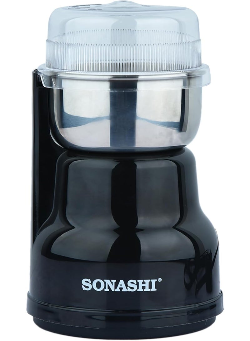 سوناشي مطحنة قهوة متعددة الاستخدامات سعة 220 مل مع ماكينة قهوة بالتنقيط سعة 0.75 لتر، مطحنة توابل مع وعاء من الفولاذ المقاوم للصدأ - مناسبة للتوابل، حبوب القهوة، المكسرات، الفواكه المجففة، إلخ، ماكينة قهوة مع فلتر دائم ووظيفة مضادة للتنقيط، SCG-4007 + SCM-4920 - Image 3