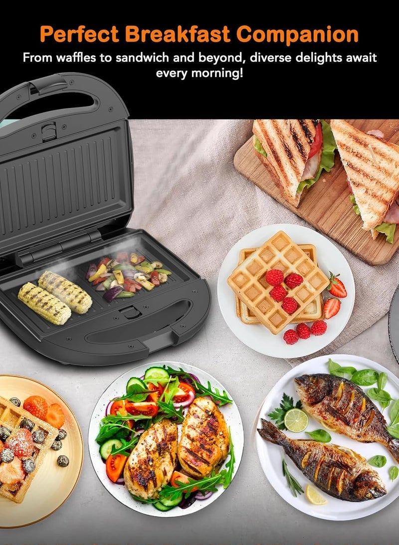 SONASHI Multi-Snack Maker 3-in-1 with 4 in 1 Juicer Combo, Snack Maker Cooks Delicious Crispy Sandwiches/Waffles/Grills, 1.5L Juicer with Blender, Chopper & Grinder, SSM-861N + SJB-307N 500 W SSM-861N + SJB-307N White & Black - Image 4