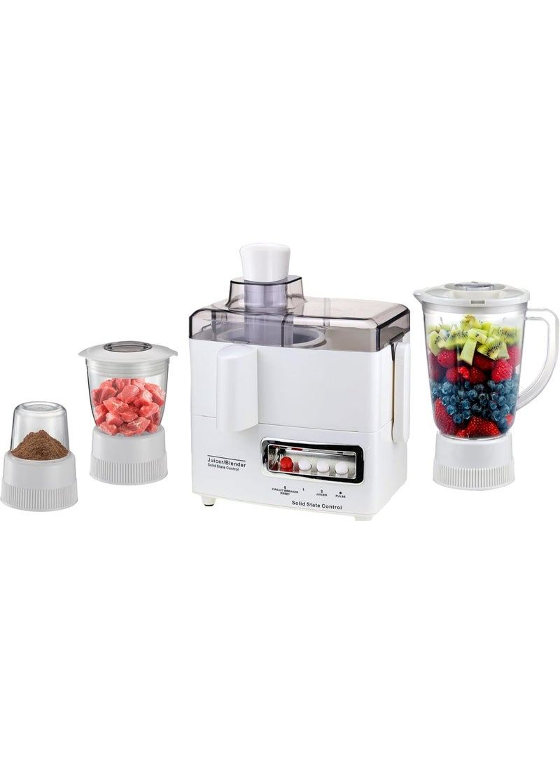 SONASHI Multi-Snack Maker 3-in-1 with 4 in 1 Juicer Combo, Snack Maker Cooks Delicious Crispy Sandwiches/Waffles/Grills, 1.5L Juicer with Blender, Chopper & Grinder, SSM-861N + SJB-307N 500 W SSM-861N + SJB-307N White & Black - Image 2