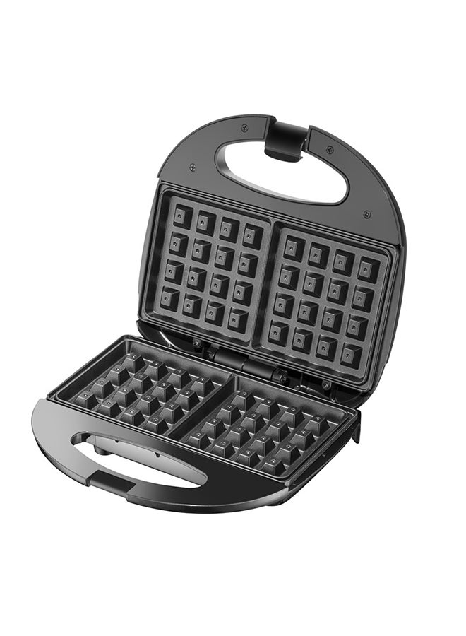 سوناشي خلاط رياضي/صانع سموذي مع صانع وافل بشريحتين، خلاط بزر واحد و600 مل زجاجة رياضية غير قابلة للكسر مع غطاء، صانع وافل مع لوحة غير لاصقة ونظام قفل المقبض، SB-200 + SWM-873 - Image 3