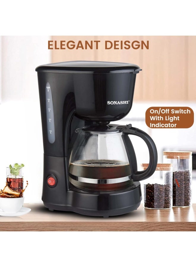 سوناشي خلاط رياضي/صانع سموذي مع ماكينة قهوة بالتنقيط سعة 0.75 لتر، خلاط بزر ضغط واحد وزجاجة رياضية غير قابلة للكسر سعة 600 مل مع غطاء، ماكينة قهوة مع فلتر دائم ووظيفة مضادة للتنقيط، SB-200 + SCM-4920 - Image 2