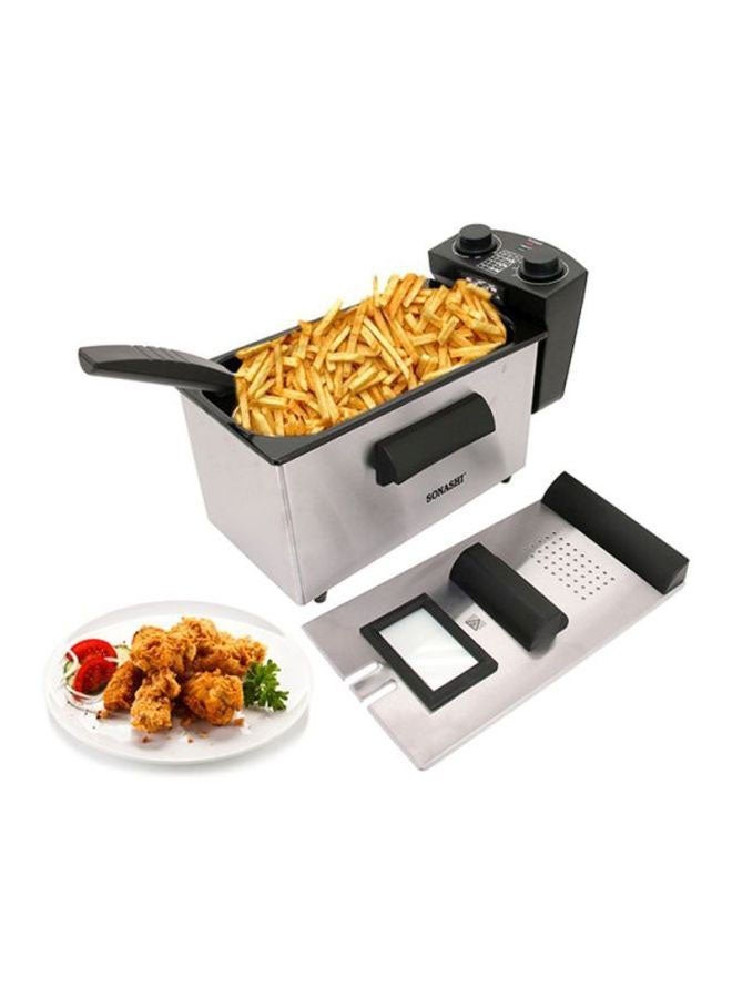 SONASHI 3L Electric Deep Fryer with 1.8L Cordless Kettle Combo, Deep Fryer - Perfect for French Fries, Chicken Wings, Kettle with Concealed Heating Element and Boil-Dry Protection, SDF-5011N + SKT-1804 3 L 2000 W SDF-5011N + SKT-1804 silver - Image 2
