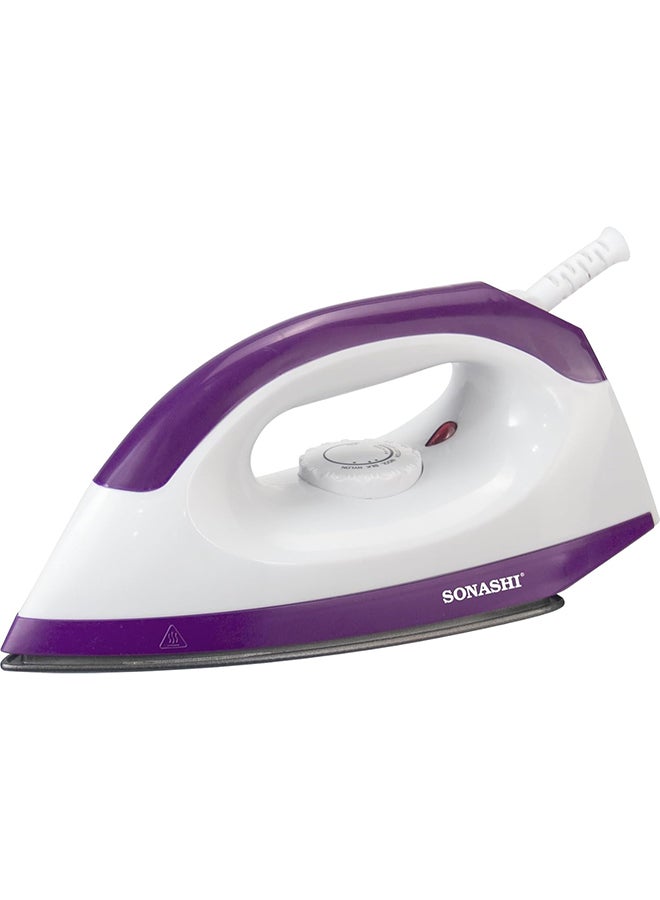 سوناشي مكواة جافة كومبو مع قاعدة من الفولاذ المقاوم للصدأ وتحكم في درجة الحرارة القابلة للتعديل | مكواة بقاعدة ثقيلة مع ضوء مؤشر | مثالية لجميع أنواع الملابس | 1200 واط SDI-6007 أزرق ووردي - Image 3