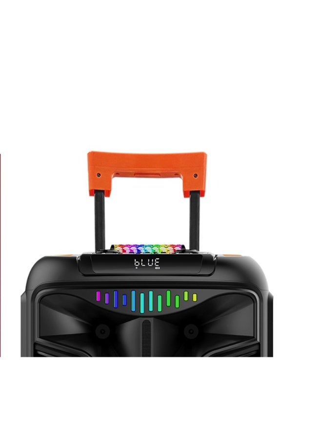 NIKAI Multimedia Party Speakers Rechargeable, 60 Watts, 4x 8.5inch Spekaers, 30000 PMPO, with one free wireless mic NPRTY480460 black - Image 3