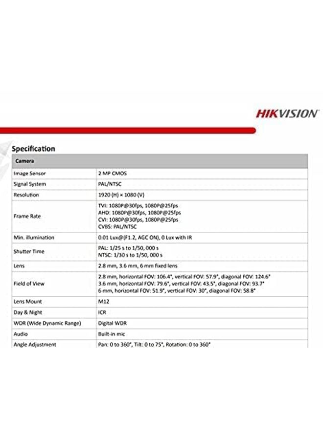 HIKVISION Renewed - 2MP Dome with inbuilt Mic DS-2CE76D0T-ITPFS White Wireless 1080p - Image 5